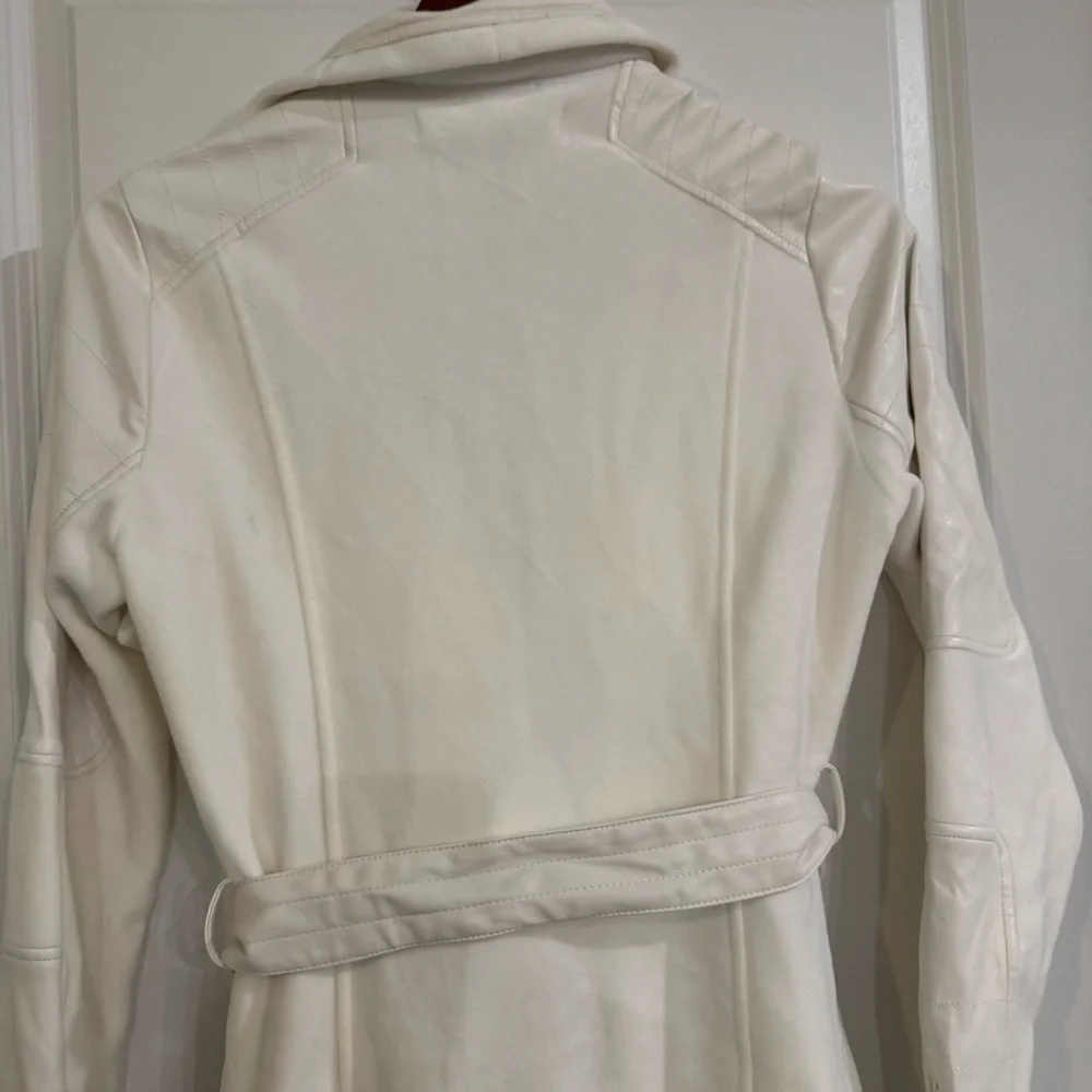 Blanc Noir Drape Velour Jacket in Off White
